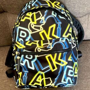 Karl Lagerfeld Paris Amour Backpack Black/ Neon Print